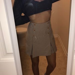Beige school skirt